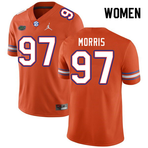 Women #97 Andre Morris Florida Gators College Football Jerseys Stitched Sale-Orange - Click Image to Close
